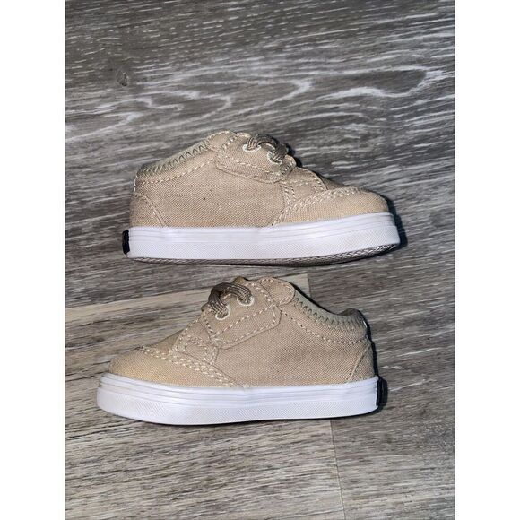 Sperry Deckfin Baby Boy Crib Junior Khaki Shoes Size 1M Canvas Infant - Picture 2 of 6